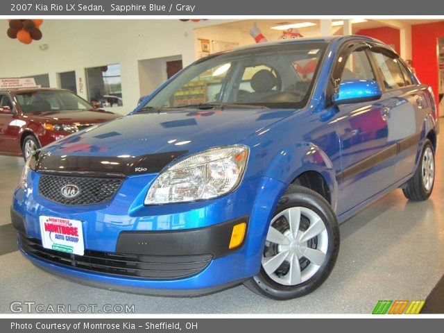 2007 Kia Rio LX Sedan in Sapphire Blue
