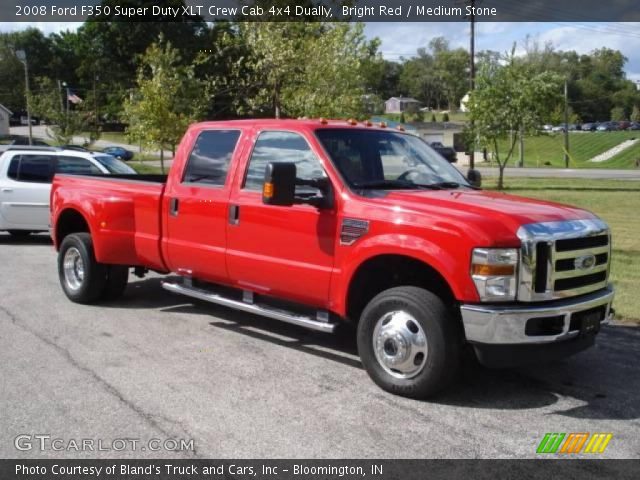 2008 Ford F350 Super Duty XLT Crew Cab 4x4 Dually in Bright Red