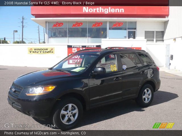 2008 Hyundai Santa Fe GLS 4WD in Ebony Black