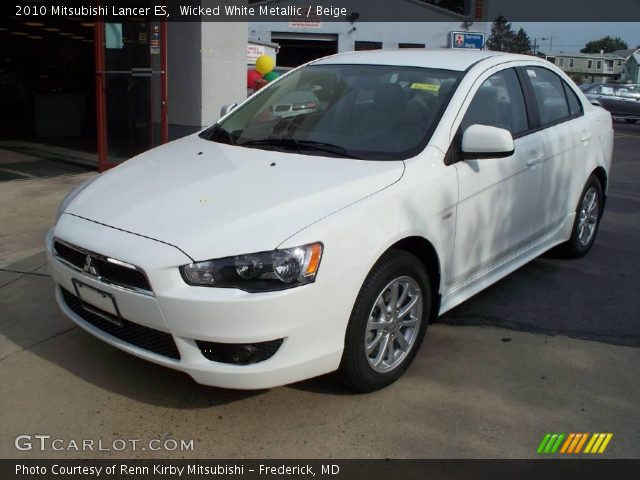 2010 Mitsubishi Lancer ES in Wicked White Metallic