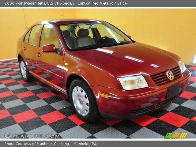 2000 Volkswagen Jetta GLS VR6 Sedan in Canyon Red Metallic
