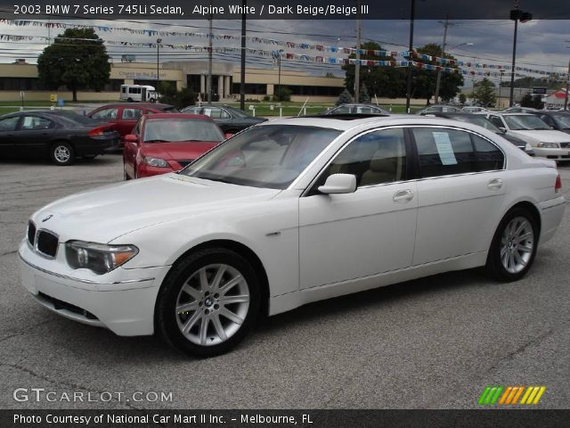 2003 BMW 7 Series 745Li Sedan in Alpine White