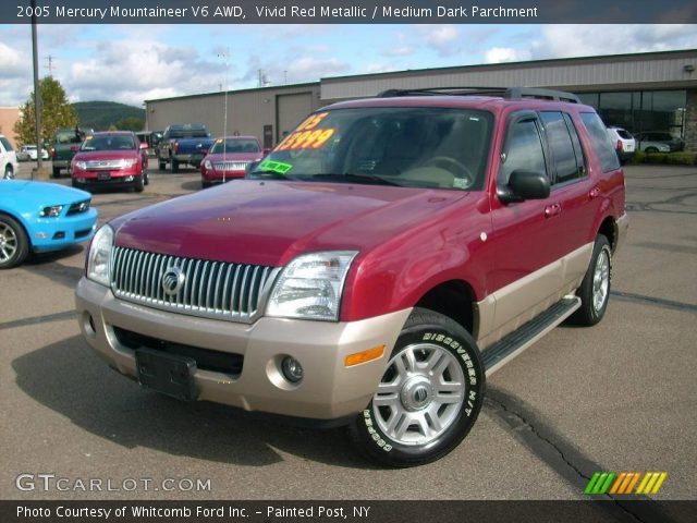 2005 Mercury Mountaineer V6 AWD in Vivid Red Metallic