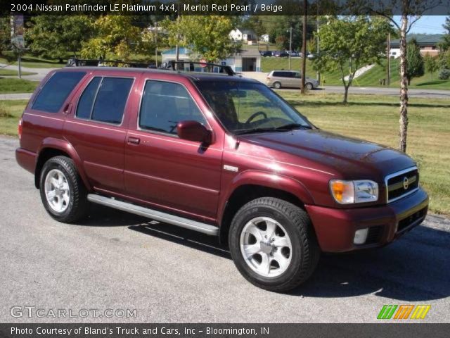 2004 Nissan Pathfinder LE Platinum 4x4 in Merlot Red Pearl