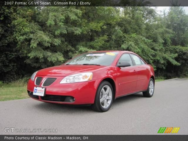 2007 Pontiac G6 V6 Sedan in Crimson Red