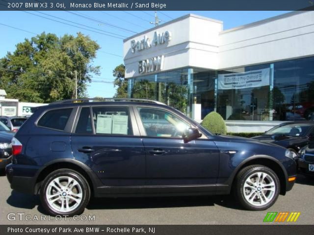 2007 BMW X3 3.0si in Monaco Blue Metallic