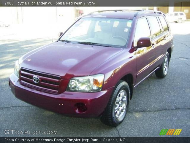 2005 Toyota Highlander V6 in Salsa Red Pearl