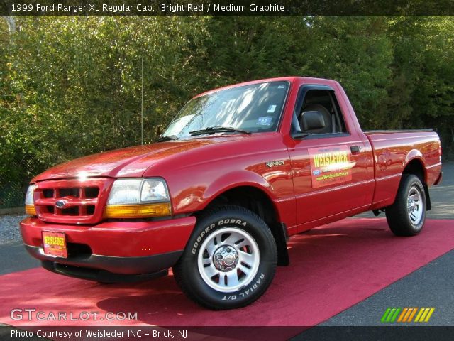 1999 Ford Ranger XL Regular Cab in Bright Red