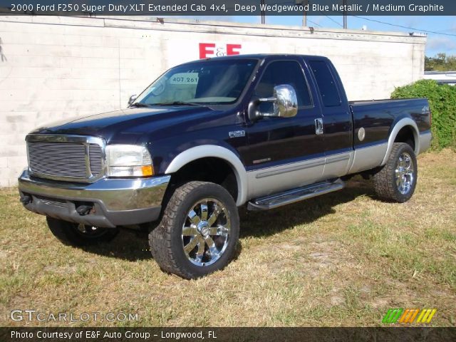 2000 Ford F250 Super Duty XLT Extended Cab 4x4 in Deep Wedgewood Blue Metallic