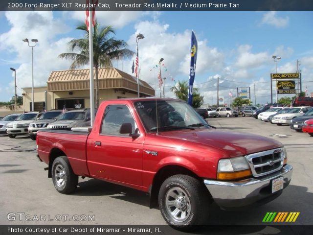 2000 Ford Ranger XLT Regular Cab in Toreador Red Metallic