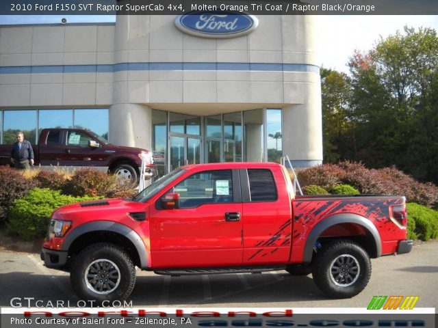 2010 Ford F150 SVT Raptor SuperCab 4x4 in Molten Orange Tri Coat