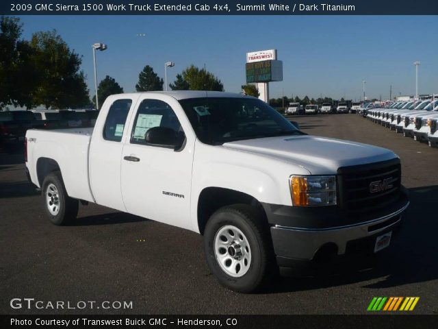 2009 GMC Sierra 1500 Work Truck Extended Cab 4x4 in Summit White