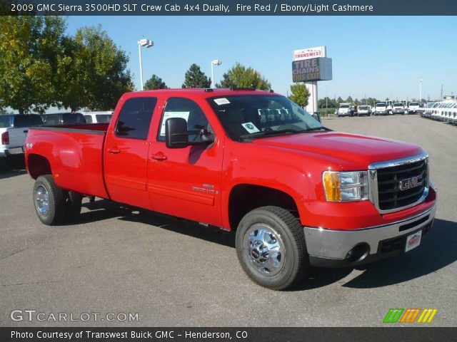 2009 GMC Sierra 3500HD SLT Crew Cab 4x4 Dually in Fire Red