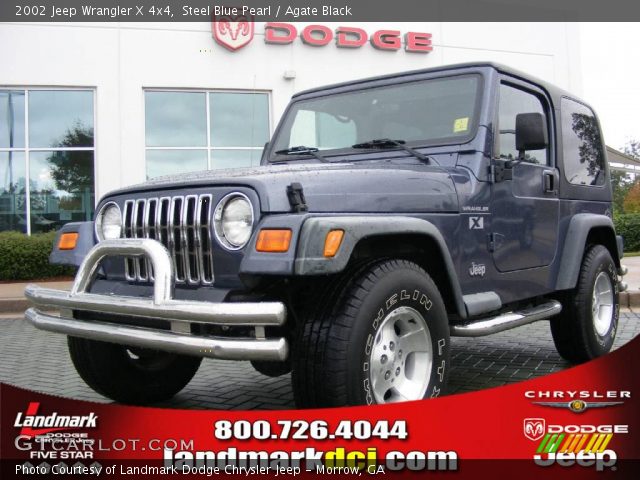 2002 Jeep Wrangler X 4x4 in Steel Blue Pearl