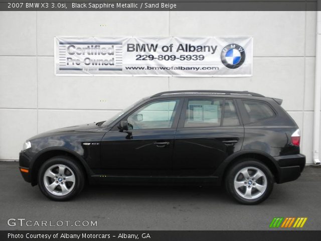 2007 BMW X3 3.0si in Black Sapphire Metallic