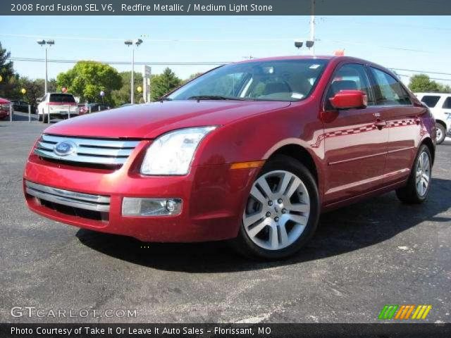 2008 Ford Fusion SEL V6 in Redfire Metallic