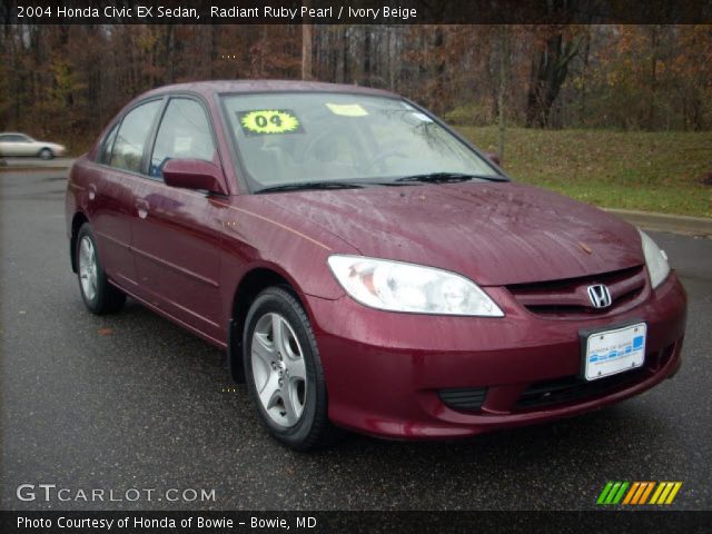 2004 Honda Civic EX Sedan in Radiant Ruby Pearl