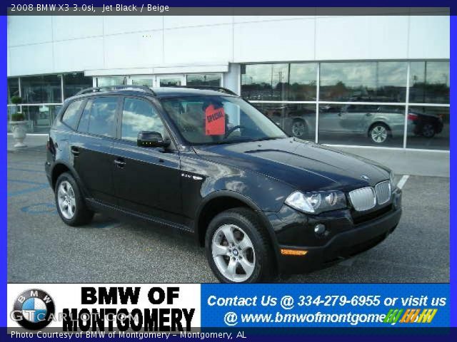 2008 BMW X3 3.0si in Jet Black