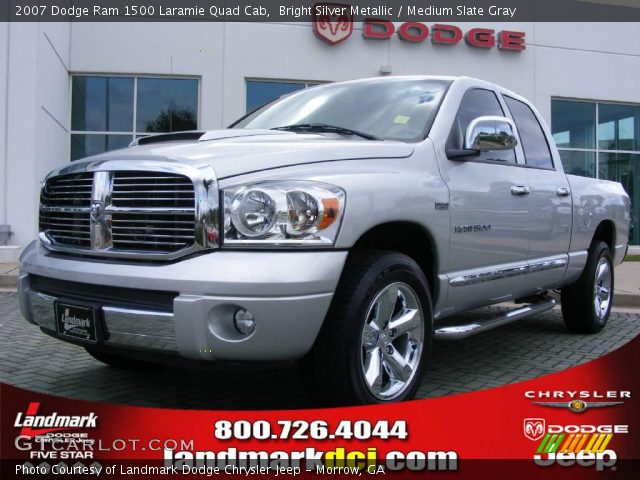 2007 Dodge Ram 1500 Laramie Quad Cab in Bright Silver Metallic