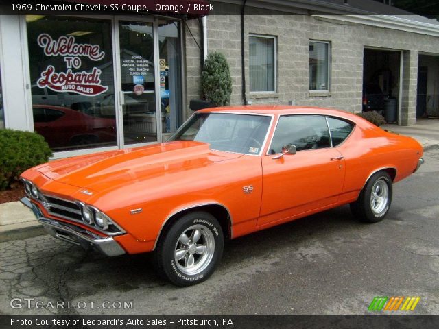 Orange 1969 Chevrolet Chevelle Ss Coupe Black Interior