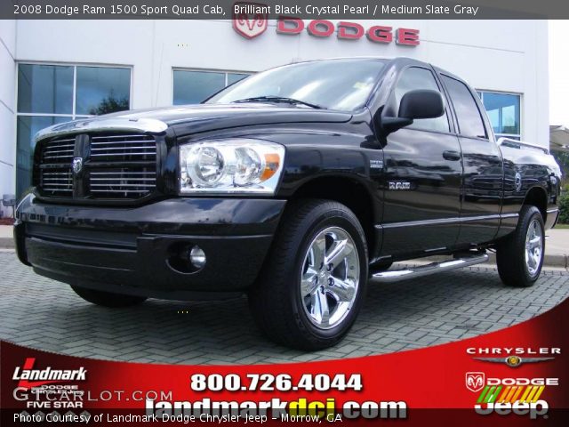 2008 Dodge Ram 1500 Sport Quad Cab in Brilliant Black Crystal Pearl