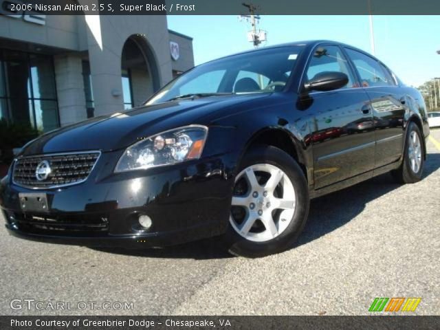 2006 Nissan Altima 2.5 S in Super Black