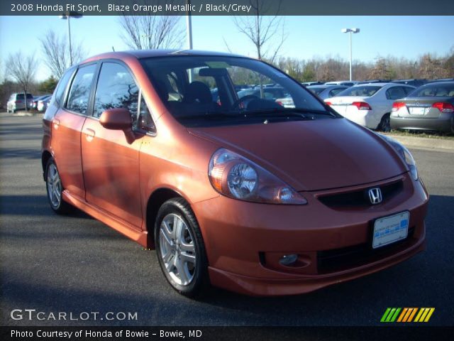 2008 Honda Fit Sport in Blaze Orange Metallic