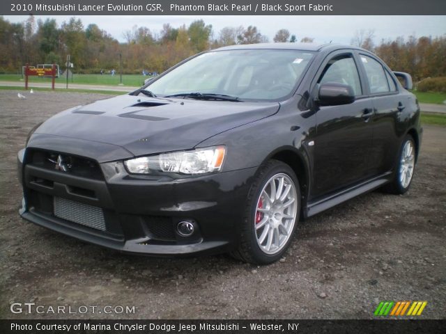 2010 Mitsubishi Lancer Evolution GSR in Phantom Black Pearl