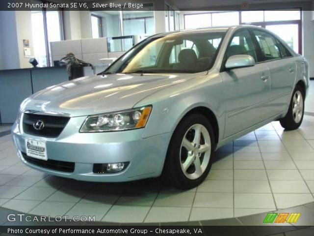 2007 Hyundai Sonata SE V6 in Silver Blue