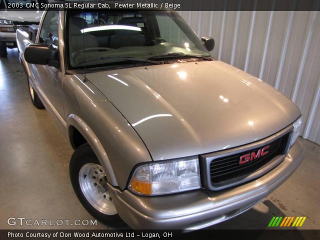 2003 GMC Sonoma SL Regular Cab in Pewter Metallic