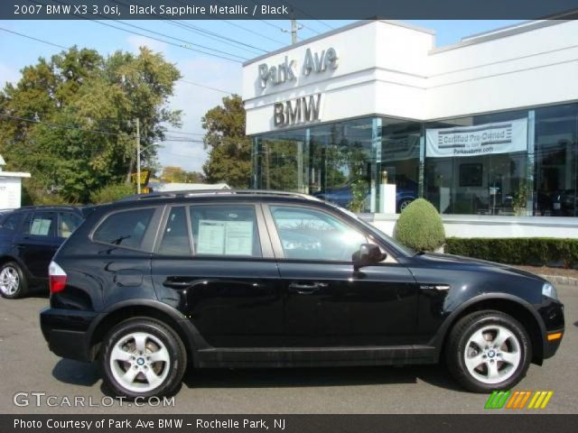2007 BMW X3 3.0si in Black Sapphire Metallic