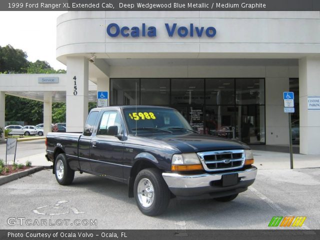 1999 Ford Ranger XL Extended Cab in Deep Wedgewood Blue Metallic