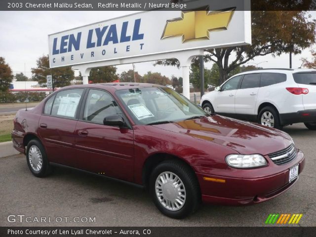 2003 Chevrolet Malibu Sedan in Redfire Metallic