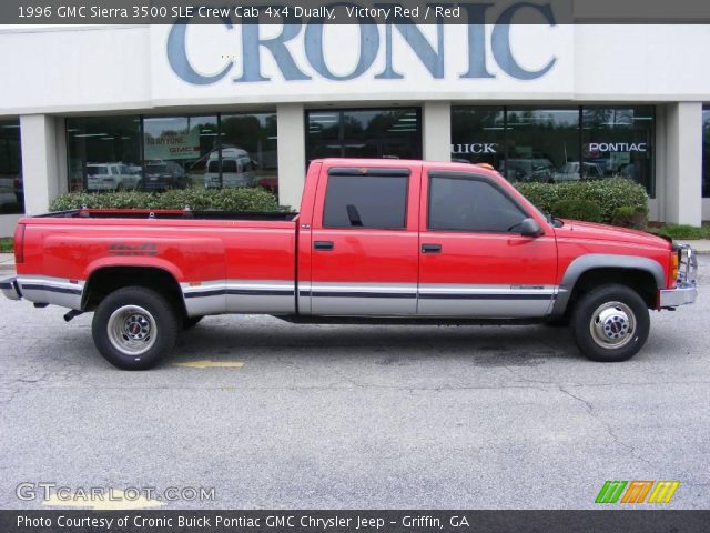 1996 GMC Sierra 3500 SLE Crew Cab 4x4 Dually in Victory Red
