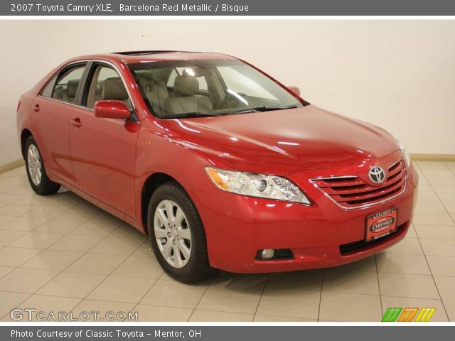 2007 Toyota Camry XLE in Barcelona Red Metallic
