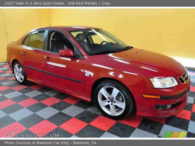 2007 Saab 9-3 Aero Sport Sedan in Chili Red Metallic