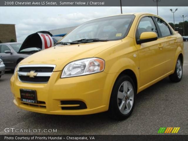 2008 Chevrolet Aveo LS Sedan in Summer Yellow