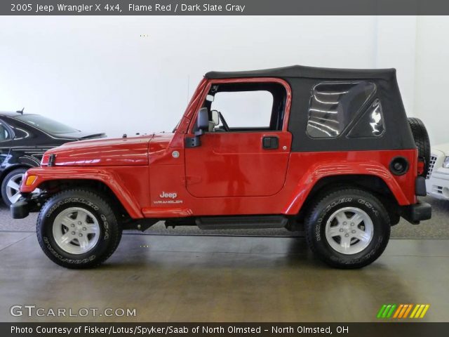2005 Jeep Wrangler X 4x4 in Flame Red