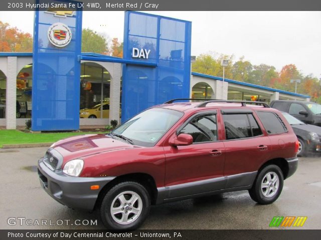 2003 Hyundai Santa Fe LX 4WD in Merlot Red