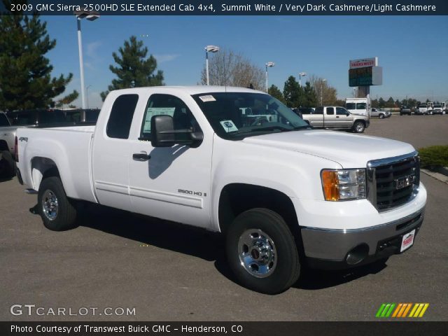 2009 GMC Sierra 2500HD SLE Extended Cab 4x4 in Summit White