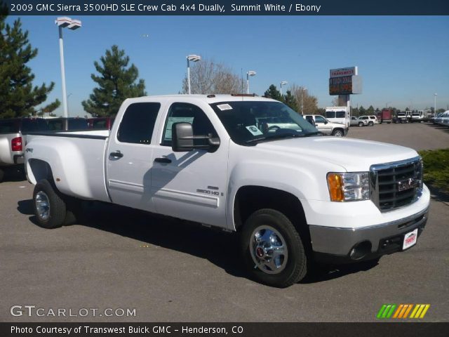 2009 GMC Sierra 3500HD SLE Crew Cab 4x4 Dually in Summit White