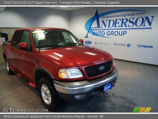 2002 Ford F150 XLT SuperCrew 4x4 in Toreador Red Metallic