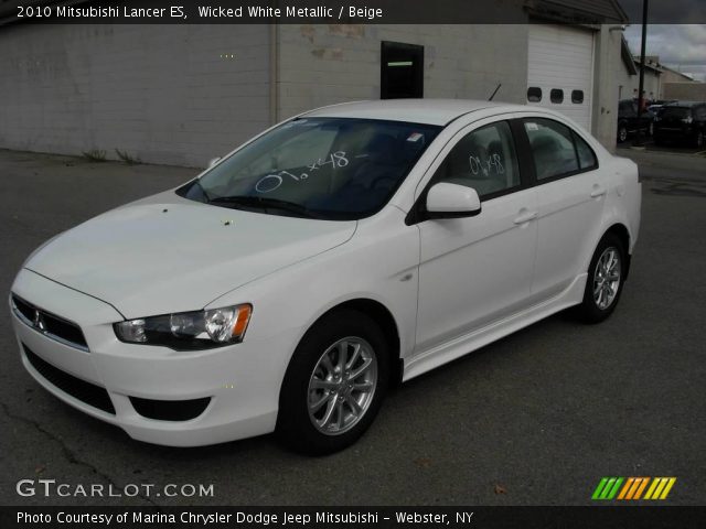 2010 Mitsubishi Lancer ES in Wicked White Metallic