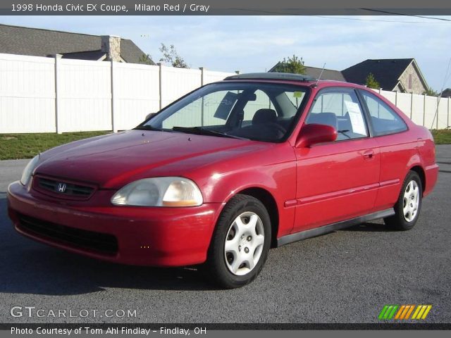 1998 Honda Civic EX Coupe in Milano Red