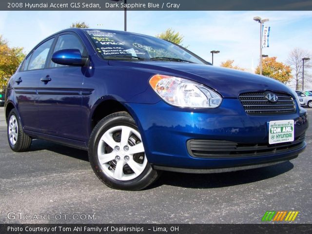 2008 Hyundai Accent GLS Sedan in Dark Sapphire Blue