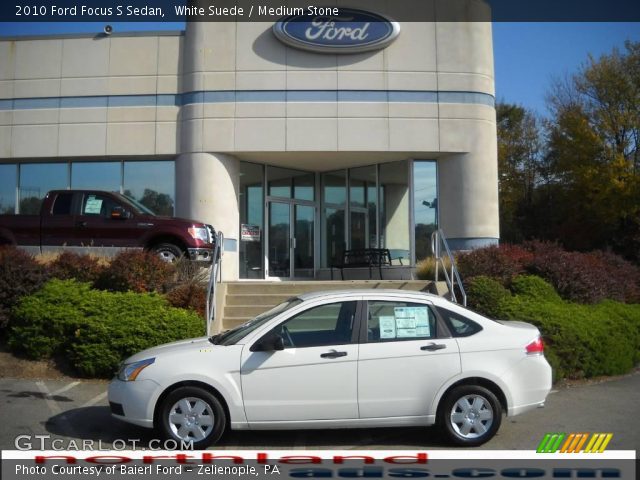 2010 Ford Focus S Sedan in White Suede