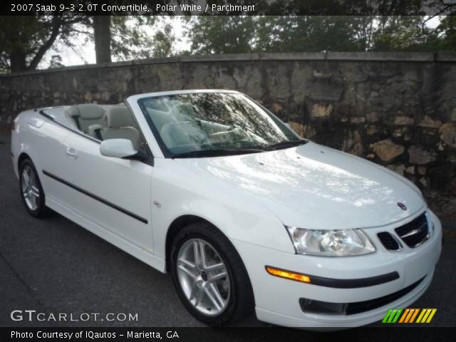 2007 Saab 9-3 2.0T Convertible in Polar White