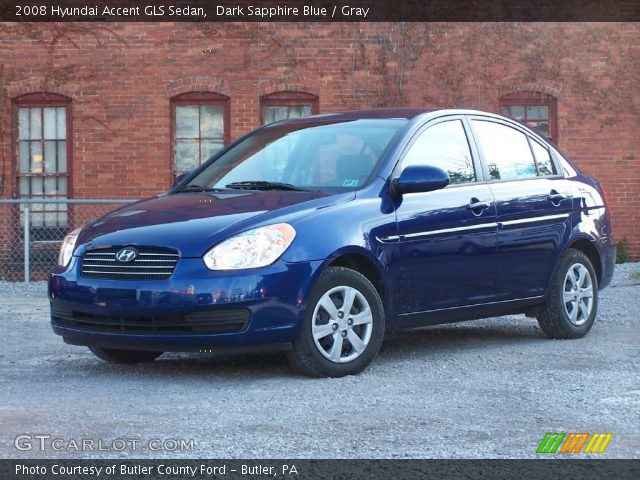 2008 Hyundai Accent GLS Sedan in Dark Sapphire Blue