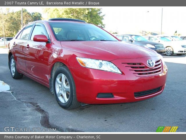 2007 Toyota Camry LE in Barcelona Red Metallic