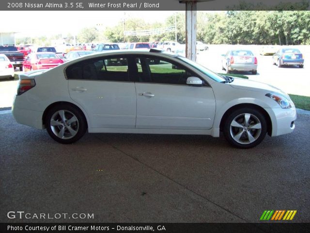 2008 Nissan Altima 3.5 SE in Winter Frost Pearl